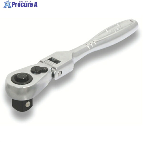 TONE コンパクト首振ラチェットハンドル 歯数72枚 差込角9.5mm 全長122mm RH3FCH 1個 ▼495-8357 ●YA513