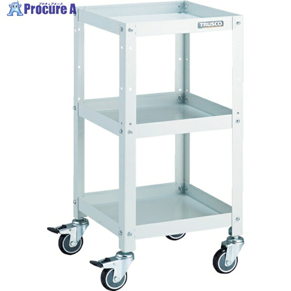 TRUSCO ツールワゴン ラビットワゴン 360X360 ウレタン車輪 ホワイト RBW-733U W 1台 ▼818-3145
