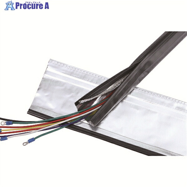 TRUSCO 電磁波シールド結束チューブ ジッパータイプ 70Φ10m SHNF-70-10-R2 1巻 ▼183-2533