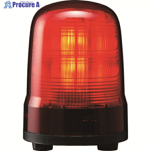PATLITE モータレス回転灯 Φ100 M2 端子台 ブザー R SF10-M2KTB-R 1台 ▼215-9231
