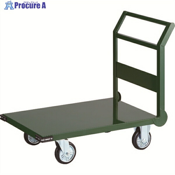TRUSCO 鋼鉄製運搬車 900X600 Φ150プレス車 緑 SH-2N GN 1台 ◇▼337-2464 ※車上渡し