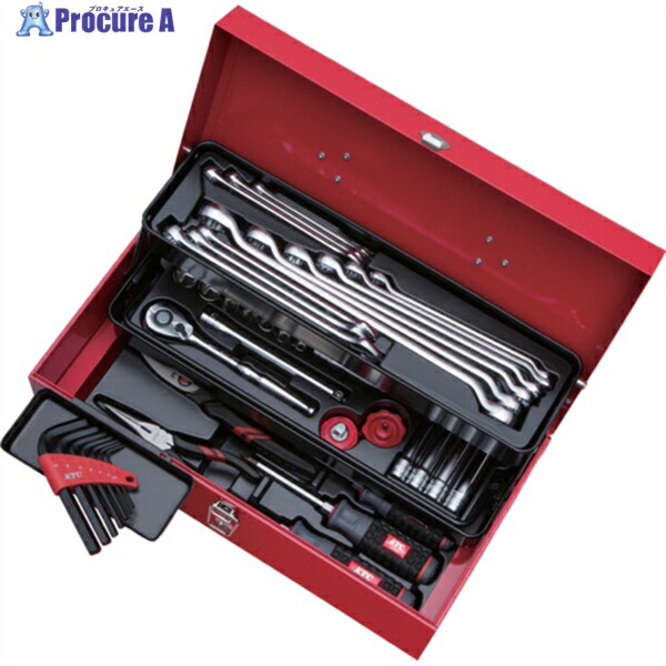 KTC 工具セット(片開きメタルケースタイプ)[43点] SK3435S 1S ▼682-4136