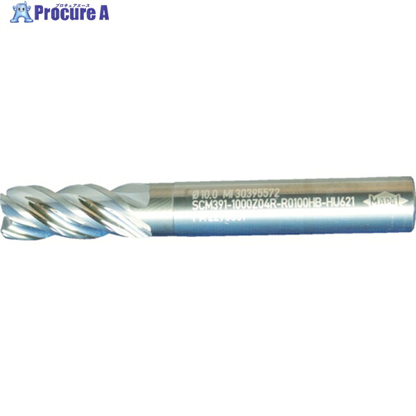 MAPAL 超硬ラジアスエンドミル Performance-Endmill-Titan 4枚刃 内部給油 刃径20mm 刃長41mm 全長104mm シャンク径20mm SCM391J-2000Z04R-R0200HA-HU621 1本 ▼775-4621