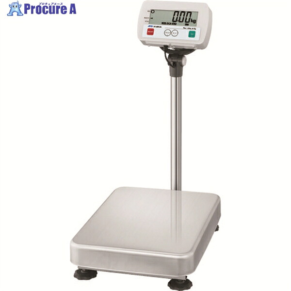 A＆D 防塵・防水デジタル台はかり SCシリーズ(一体型・ポール付) ひょう量60kg 最小表示10g 計量皿寸法W390×D530mm SC60KAL 1台 ◇▼807-2306