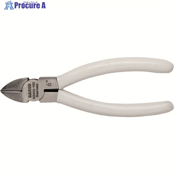 BAHCO ニッパ(ステンレス刃) 切断能力:鉄線Φ0.8mm、銅線Φ0.8mm 160mm SS402-160 1丁 ▼144-3582