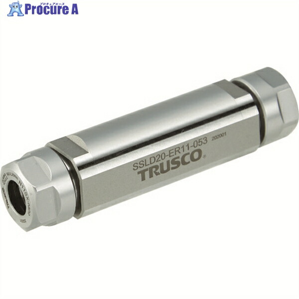 TRUSCO 【売切廃番】NC旋盤用ER両頭ストレートシャンクコレットホルダSSLD型(メトリック) シャンク径20 全長83 ER11用 SSLD20-ER11-053 1本 ▼207-6730