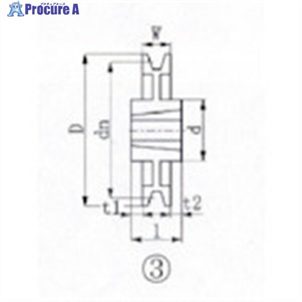 EVN ブッシングプーリー SPZ 315粍 溝数1 SPZ315-1 1個 ▼380-7231