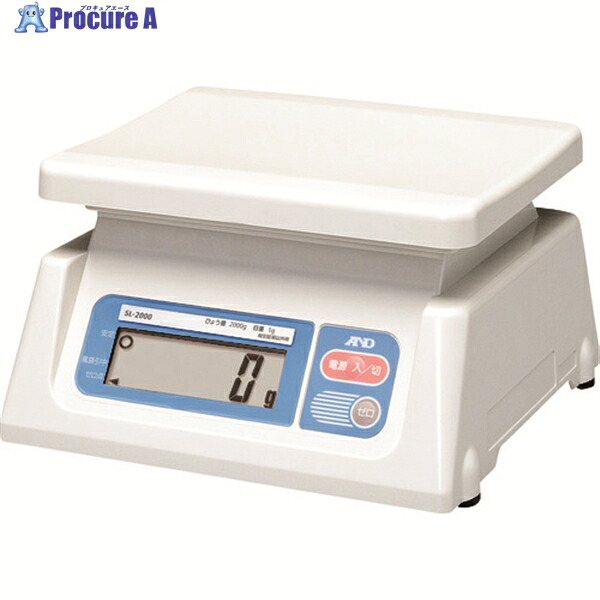 A＆D デジタルはかり 1g/2000g SL-2000 (2KG) 1台 ▼574-3091