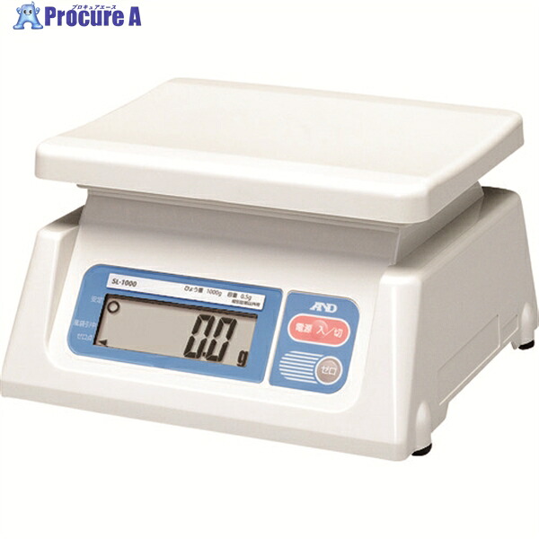 A＆D デジタルはかり 0.5g/1000g SL-1000 (1KG) 1台 ▼574-4604