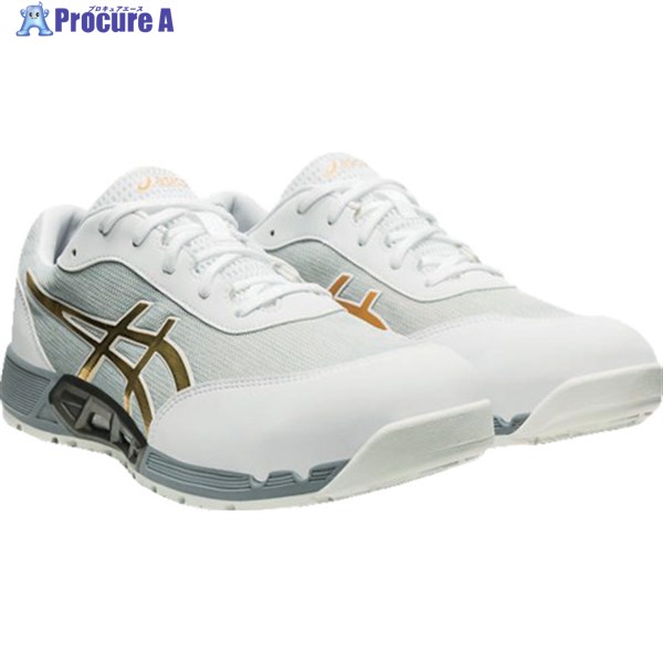 ASICS ウィンジョブCP212 AC ホワイト×ピュアゴールド 25.0cm 1271A045.101-25.0 1足 ▼217-8537 |プロキュアエース