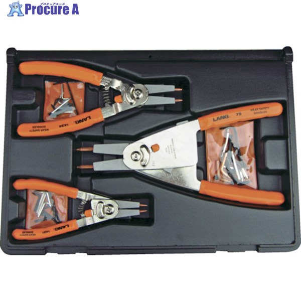 LANGTOOLS スナップリングプライヤー 3点セット 1465 1S ▼250-5727 |プロキュアエース