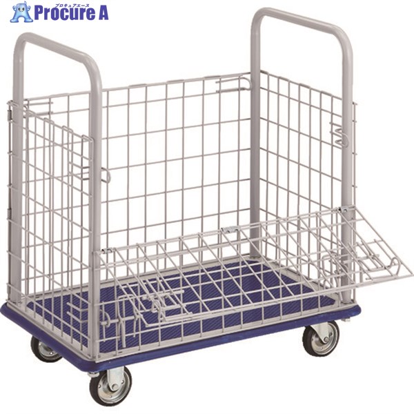 TRUSCO プレス製台車 ドンキーカート 金網付740×480 107N 1台 ▼414-5054
