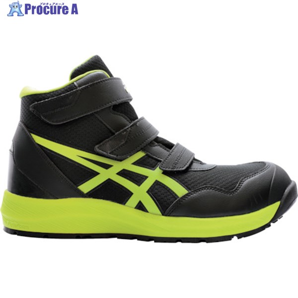 ASICS ウィンジョブCP216 ブラックXネオンライム 23.5cm 1273A076.001-23.5 1足 ▼521-1230