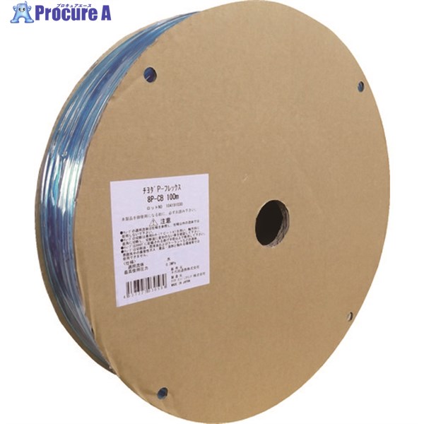 チヨダ ポリウレタンチューブ PフレックスチューブCB(透明ブルー)10mm/100m 10P-CB 100M 1本 ▼808-3081