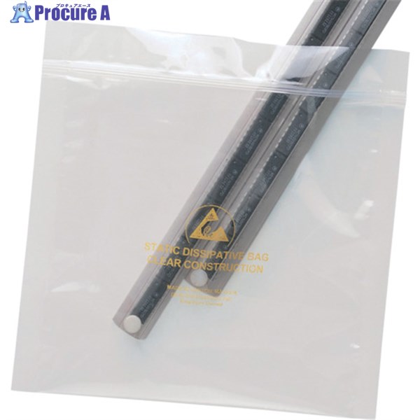 DESCO ESDバッグ、STATFREE、透明、ジップ式、203 mm x 254 mm、入数100 13882 1パック ▼829-1721