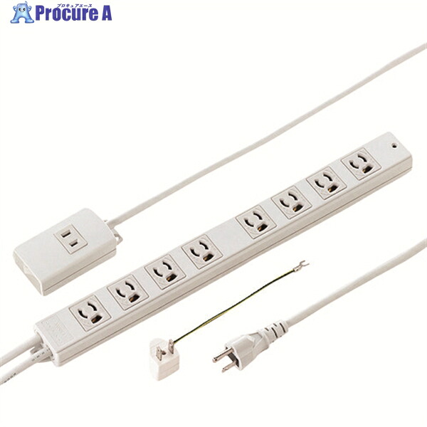 SANWA 抜け止めタップ(手元集中スイッチ付き) TAP-MG3812N 1本 ▼203-1752