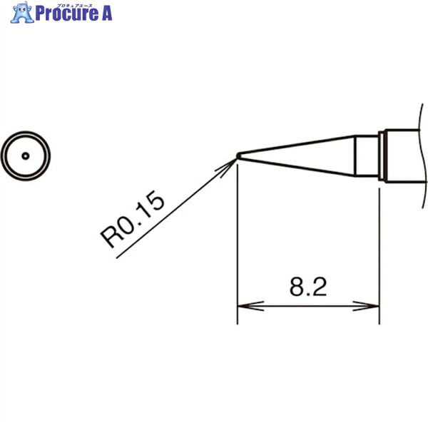 白光 こて先I型 400℃ T38-02I 1個 ▼315-5858