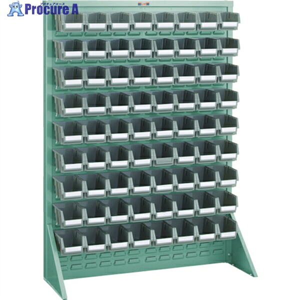 TRUSCO パネルコンテナラック 床置型 コンテナ小X72 緑 T-1272N GN 1台 ◇▼352-6771