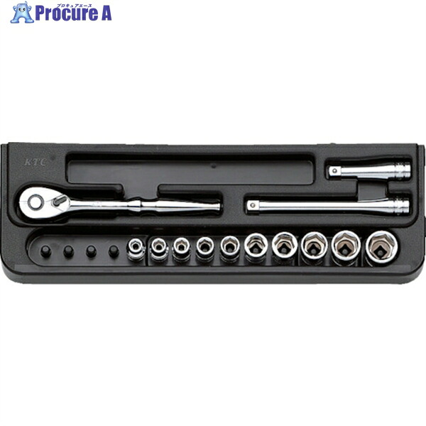 KTC 6.3sq.ソケットレンチセット(13点) 差込角1/4インチ TB210B 1S ▼383-9192 |プロキュアエース