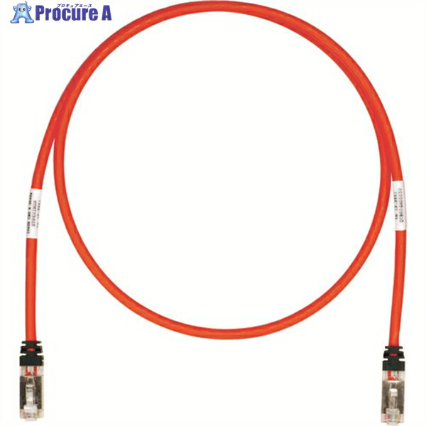 PANDUIT CAT6A/CAT6 シールドパッチコード 10m 赤 STP6X10MRD STP6X10MRD 1本 ▼818-0453