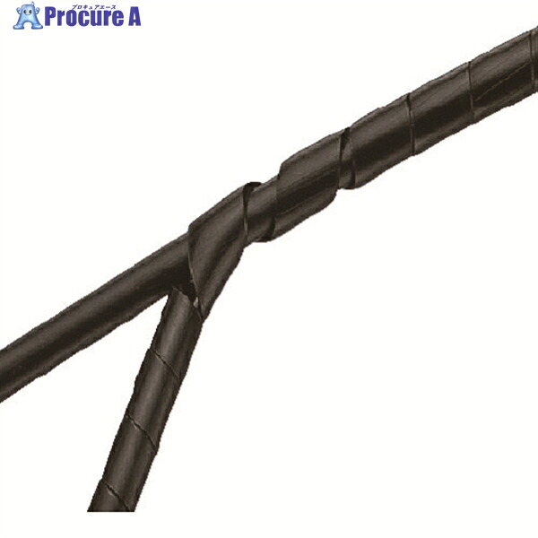 PANDUIT スパイラルラッピング ハロゲンフリー難燃性ナイロン6 黒 T25NZFR-C20 1巻 ▼834-5415 |プロキュアエース