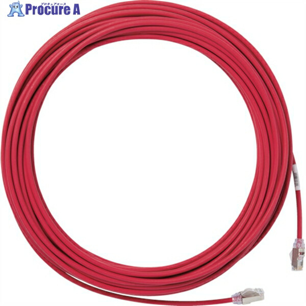 PANDUIT 範疇6A細径遮蔽物パッチコード 15m 赤 STP28X15MRD 1本 ▼836-7596
