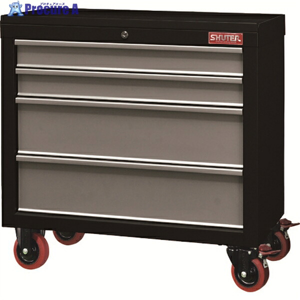 SHUTER 重量キャビネットカート TC-S22 ブラック TC-S22-BK 1台 ◇▼194-8068 ※車上渡し｜プロキュアエース