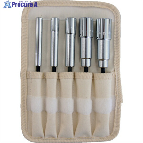 TRUSCO 電動ドライバーソケットセット 8・10・13・17・19 TEF-5-SET 1S ▼488-6739