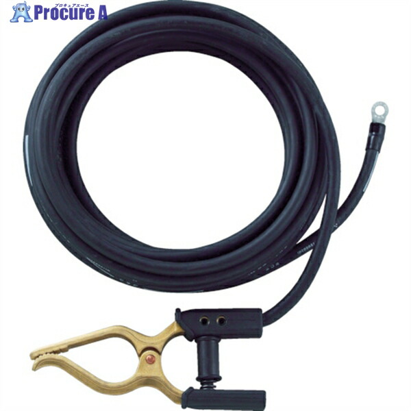 TRUSCO キャブタイヤケーブル アースクリップ丸端子付 5m TCT-2205KE 1S ▼754-6742