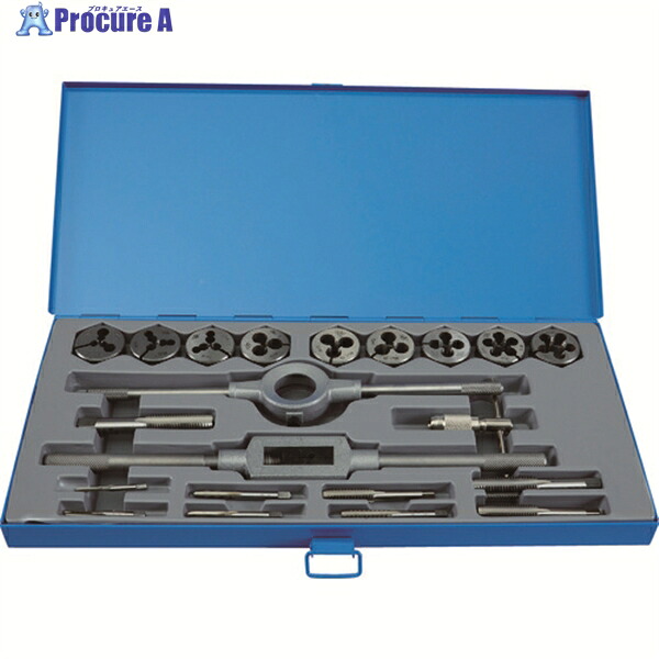 TRUSCO メートルネジ用ハンドタップ、ダイスセット(並目)M3-M16 THTD-CSET 1S ▼768-1925 |プロキュアエース