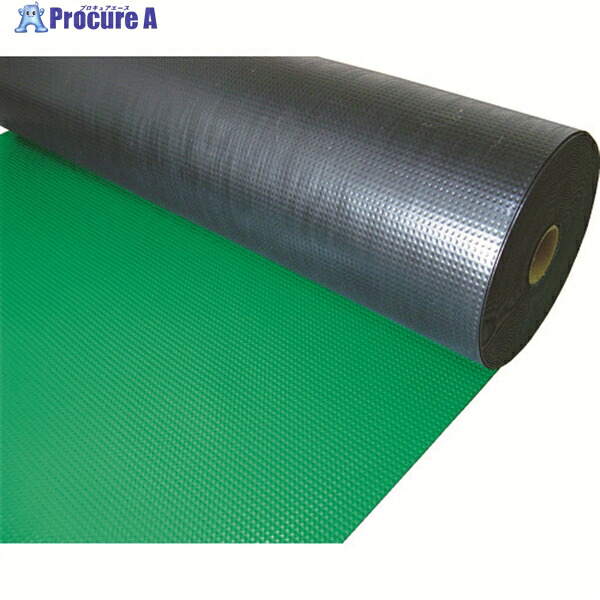 TRUSCO 塩ビマット ピラミッド グリーン 1.5mmX915mmX20m TEPM-920-GN 1巻 ▼780-5292