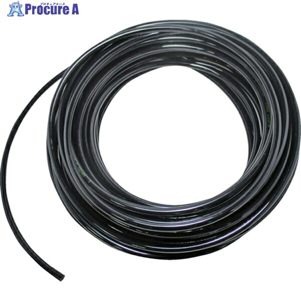 TRUSCO ナイロン熱電子管 8X6.0 100M 黒 TNT-0860-100BK 1巻 ▼394-8776
