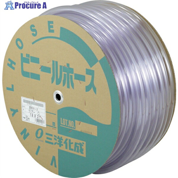 サンヨー 透明ホース18×21 50mドラム巻 TM-1821D50T 1巻 ▼397-4201 6,115円
