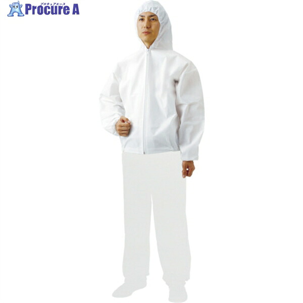 TRUSCO まとめ買い 不織布使い捨て防御すること服ボンネット付上衣 M (60着) TPC-F-M-60 1箱 ▼488-0196