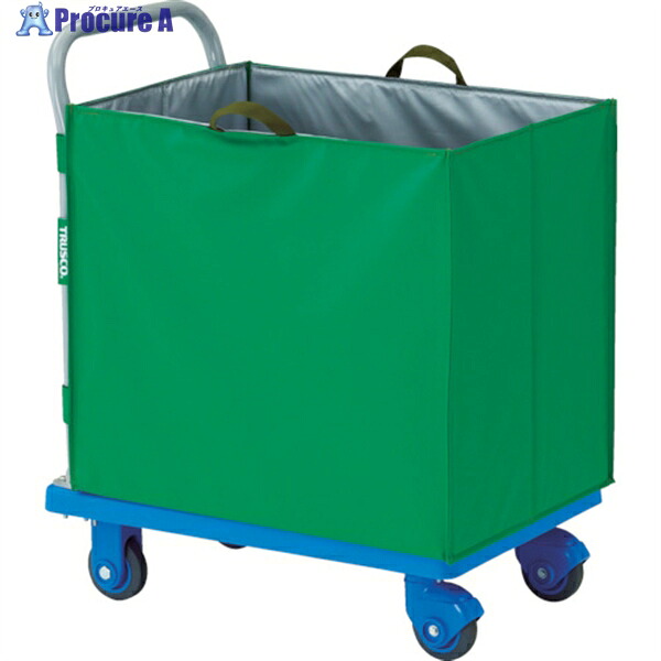 TRUSCO 樹脂台車 グランカート サイレント 蓋無ハンドトラックボックス付 718X4 TP-X702-THBA 1台 ▼489-3603