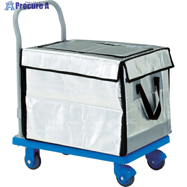 TRUSCO 樹脂台車 グランカート サイレント 保冷ハンドトラックボックス付 718X4 TP-X702-THBC 1台 ▼489-3611