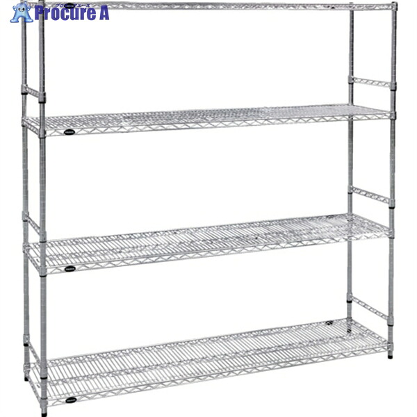 TRUSCO スチール製メッシュラック W1824XD457XH1533 4段 サイドバー付 TME-SDB-5644 1台 ▼652-7807 |プロキュアエース