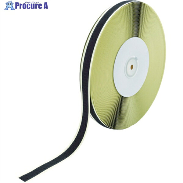 TRUSCO 神通力磁気テープ[[R下]] 糊付A側 16mm×25m 黒 TMAN-1625-BK 1巻 ▼799-2670