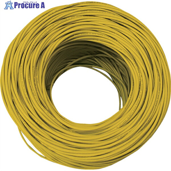TRUSCO LANケーブル カテゴリ6 100m 黄 TUTP-CAT6-100Y 1巻 ▼261-3523