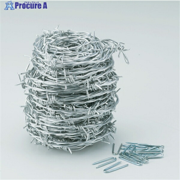 TRUSCO 有刺鉄線 溶融亜鉛メッキ 1.6mm×100m TUW-16-100 1巻 ▼282-5708