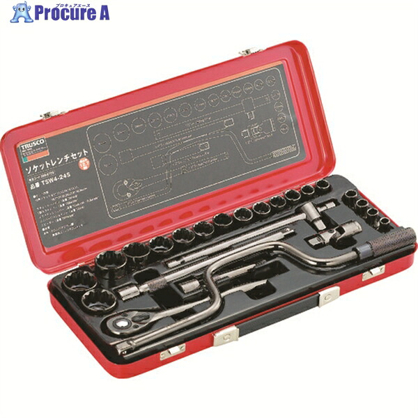 TRUSCO ソケットレンチセット 差込角12.7mm 24S TSW4-24S 1S ▼301-9845 |プロキュアエース