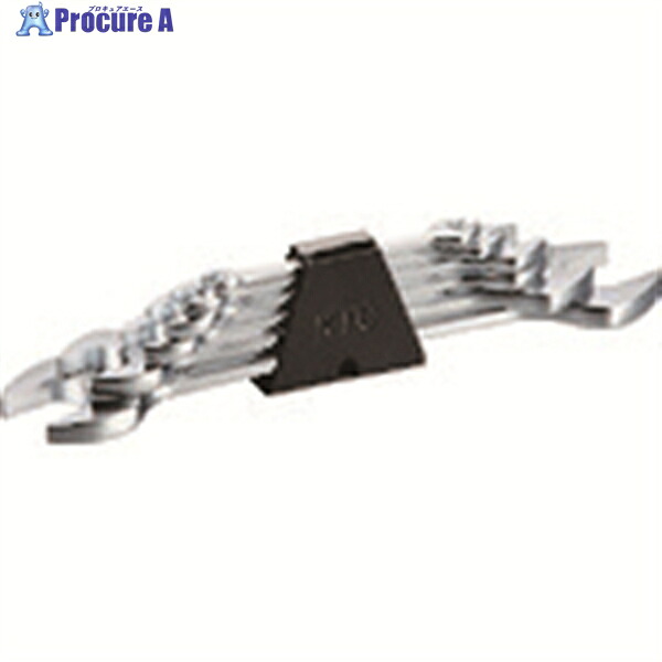 KTC 両口スパナセット(6本組) 5.5×7、8×10、11×13、12×14、17×19、22×24mm TS206A 1S ▼307-7098