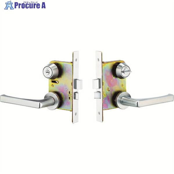 MIWA 木製ドア用レバーハンドル錠 WLA50-1 シリンダーU9バックセット51mmケース深さ72mm扉厚33～42mm TRWLA50-1 1個 ▼449-7635