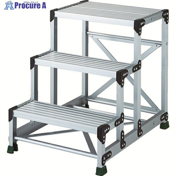 TRUSCO アルミ合金製作業台 3段 高さ0.75m 天板600×400 TSF-3675 1台 ◇▼855-7678