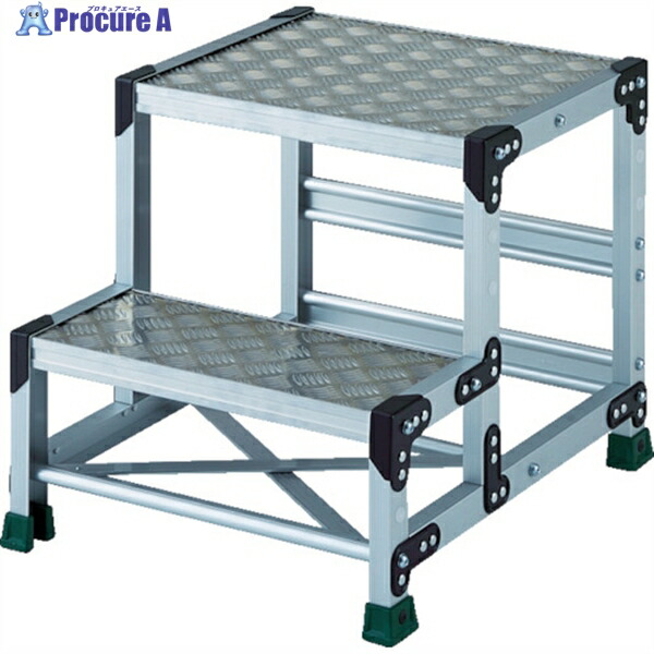 TRUSCO アルミ合金製作業台 縞鋼板 2段 500X400 TSFC-255 1台 ▼855-7682 27,829円