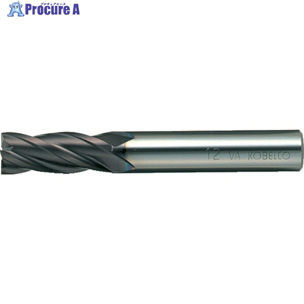 三菱K 4枚刃バイオレット ハイススクエアエンドミルミディアム刃長(M)5mm VA4MCD0500 1本 ▼114-2437 ●SI517