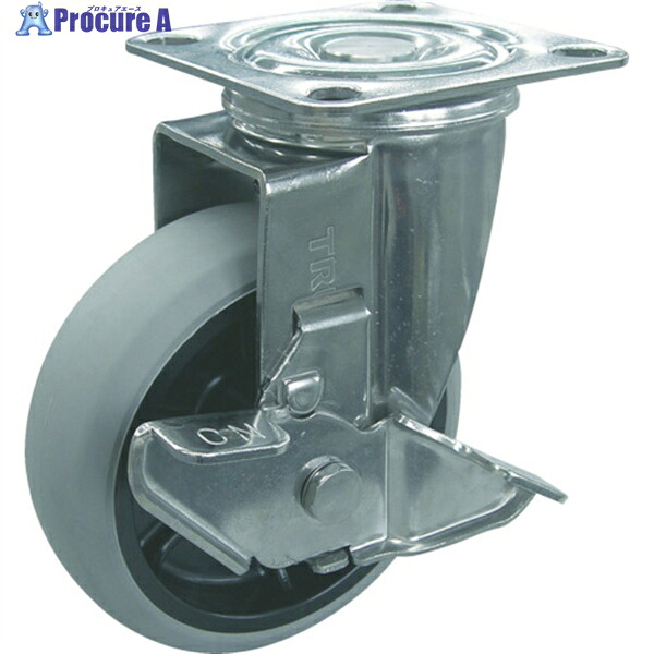 TRUSCO ナイロンホイールウレタンキャスター ステン金具自在S付Φ200 TYSGUJ-200S 1個 ▼278-2324