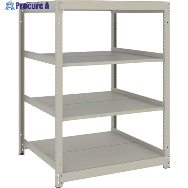 TRUSCO スチールラック 薄板ラック(棚板分割タイプ、耐荷重100Kg)900×875×H1200 4段単体 ネオグレー UL-4394 NG 1台 ◇▼662-9818