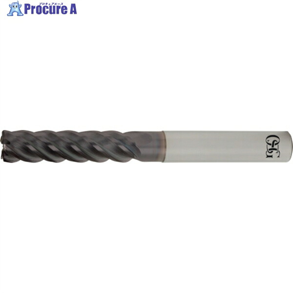 OSG FXコート チタン合金加工用不等リードエンドミル 5刃ロング UVX コーナー半径3mm 刃径16mm 刃長64mm 首下長80mm 8555565 UVXL-TI-5FL 16XR3X80(8555565) 1本 ▼763-7098 ●YA513｜プロキュアエース
