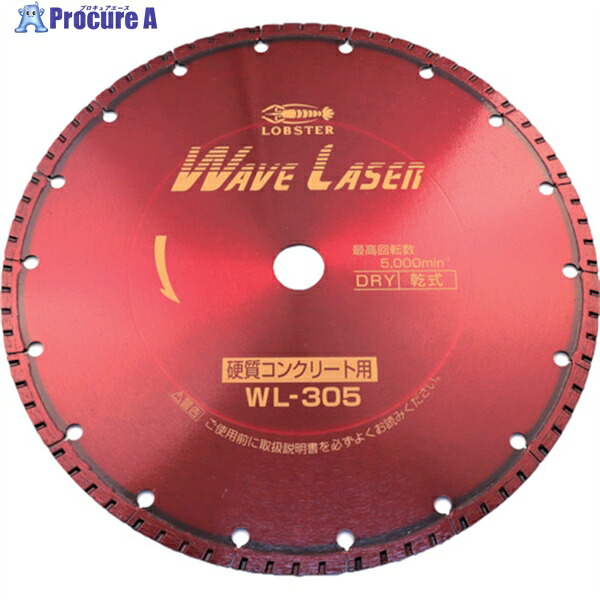 エビ ダイヤモンドカッター ウェーブレーザー(乾式) 304mm穴径25.4mm WL305254 1枚 ▼124-5091 ●YA513|プロキュアエース